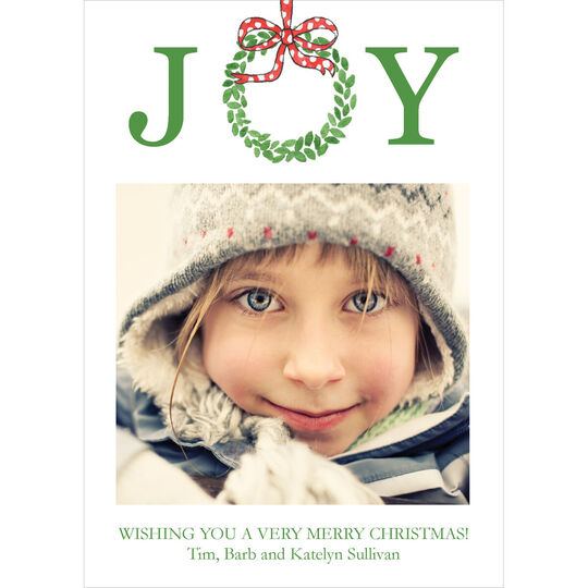 Joyful Holiday Flat Photo Cards